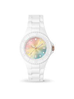 Montre Femme Ice Watch Generation - Boîtier résine Blanc - Bracelet Silicone Blanc - Réf. 019141