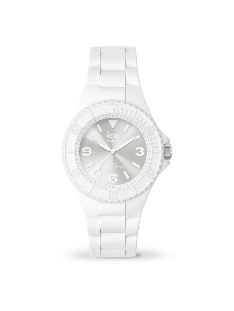 Montre Femme Ice Watch Generation - Boîtier résine Blanc - Bracelet Silicone Blanc - Réf. 019139