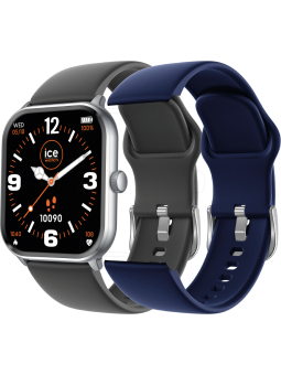 ICE smart - ICE 1.0 - Acier gris avec 2 bracelets Noir et Bleu marine - 1.85